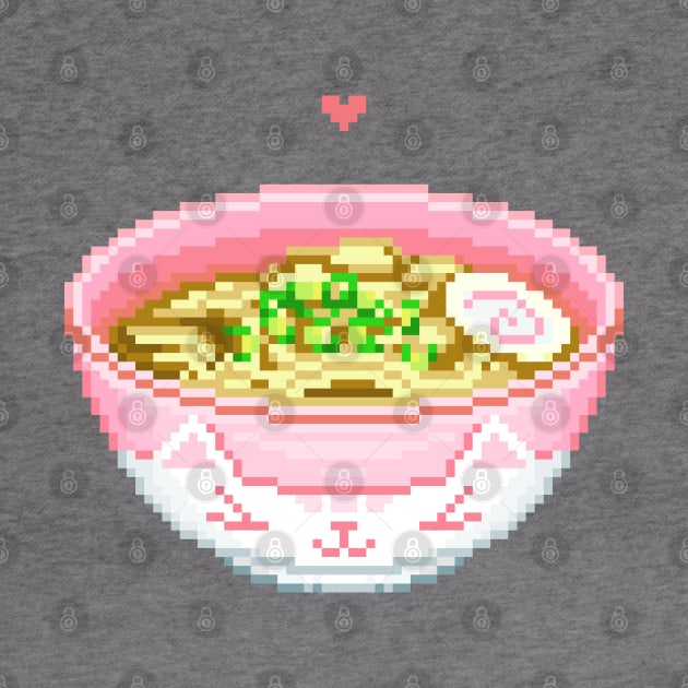 Kawaii Pixel Ramen Bowl by DeeDeeCro